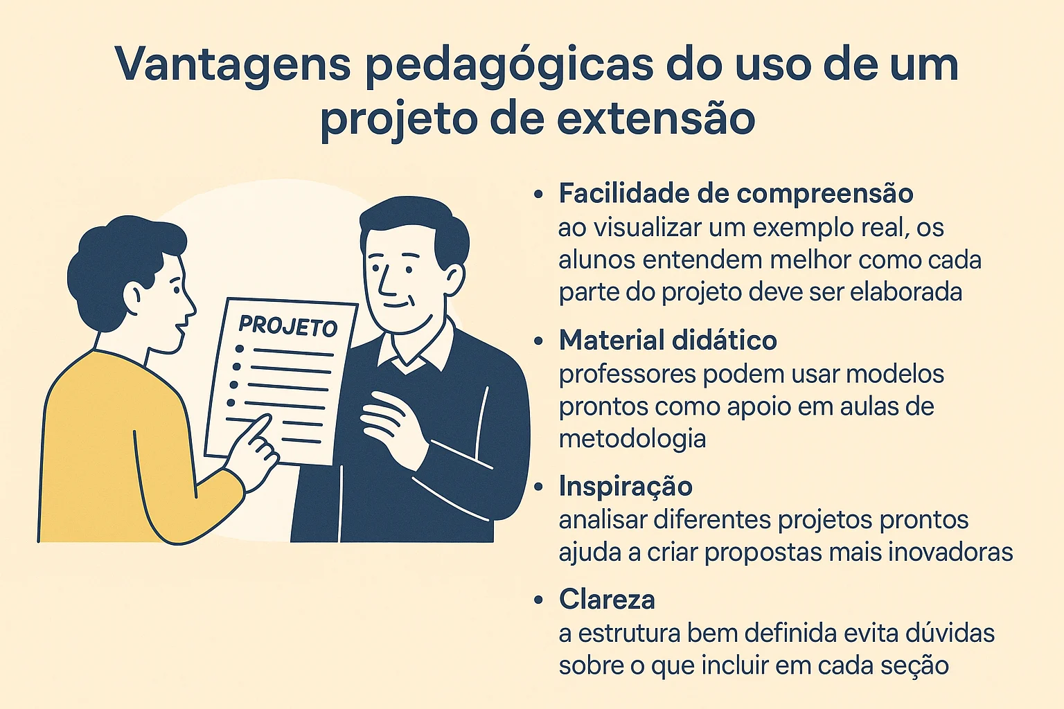 Mocap que mostra as vantagens pedagógicas do uso do projeto de extensão pronto