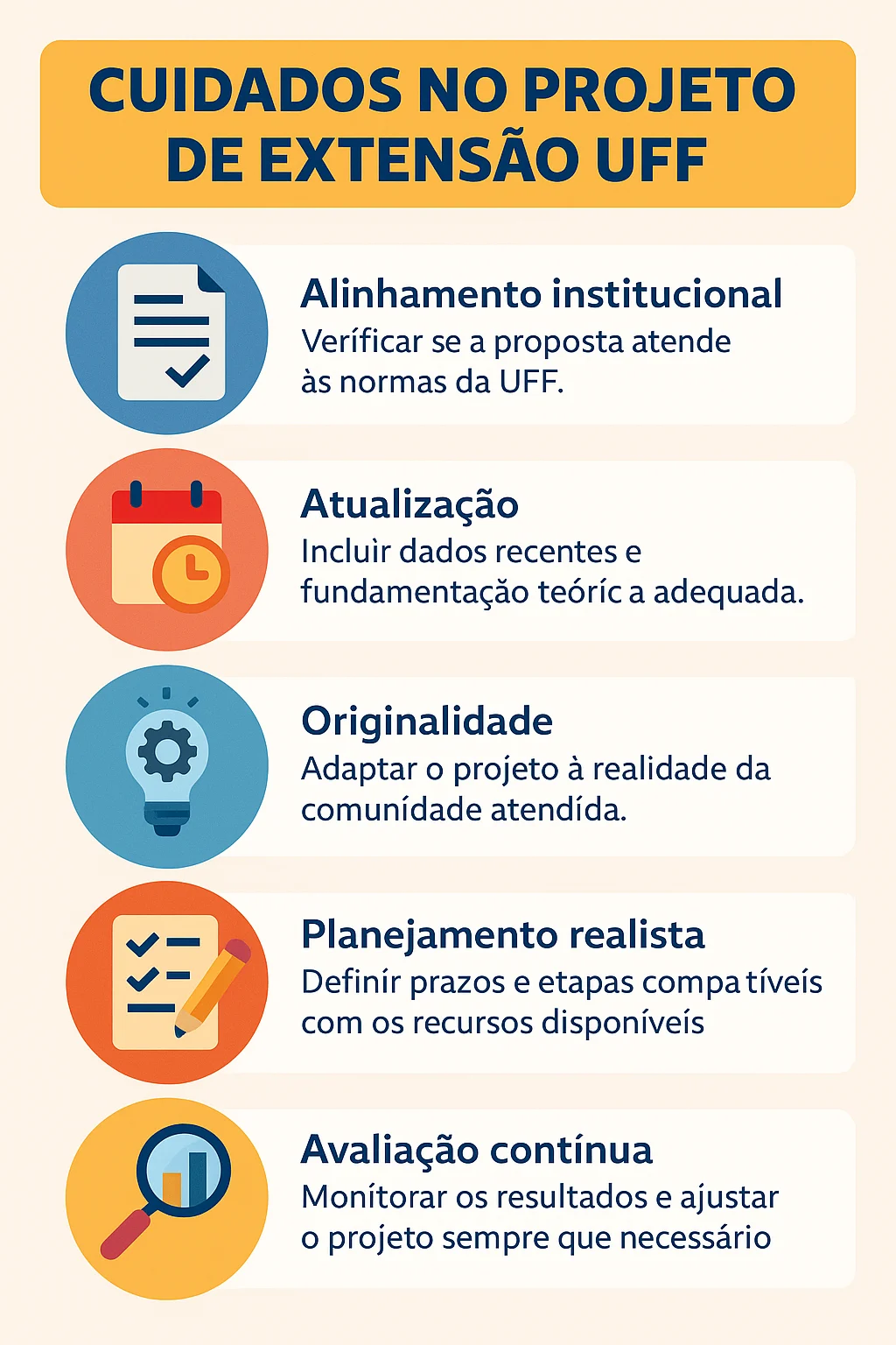 Projeto de Extensão UFF: Saiba Como Evitar Erros Comuns