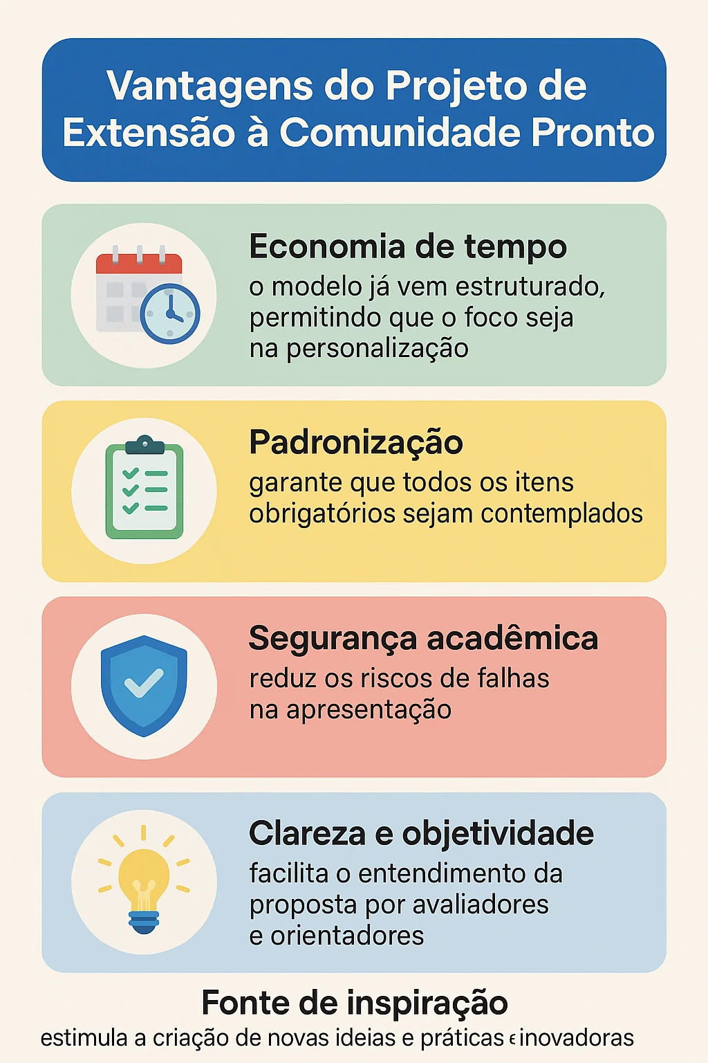 Vantagens do Projeto de Extensão à Comunidade Pronto